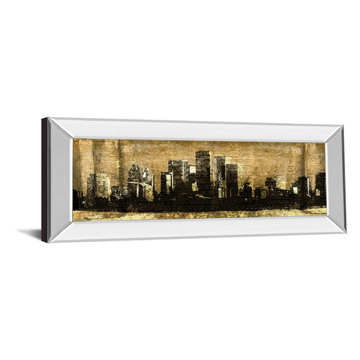 Classy Living Urban Silhouette II Wall Art 42"x18", Mirrored Frame
