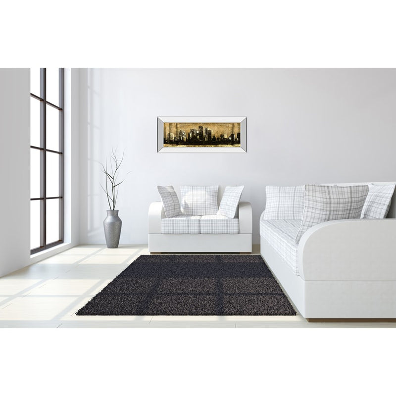 Classy Living Urban Silhouette II Wall Art 42"x18", Mirrored Frame
