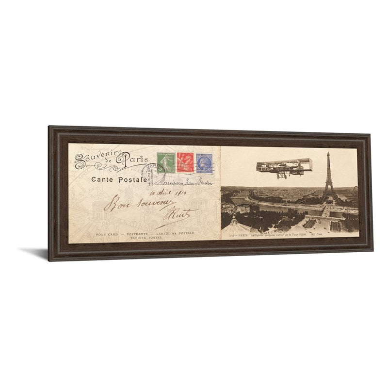 Classy Living Vintage Parisian Flight Wall Art 42"x18", Cinnamon Mocha