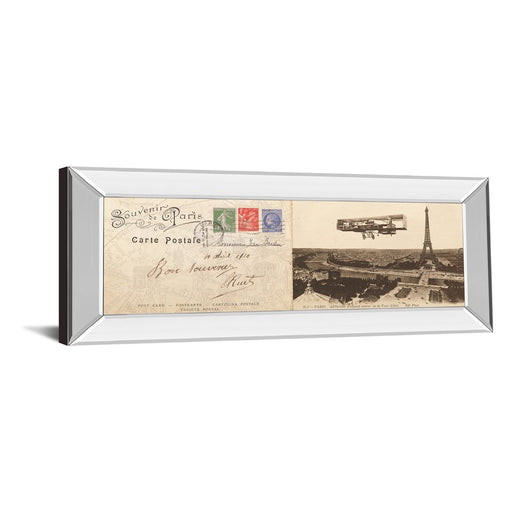 Classy Living Vintage Parisian Flight Wall Art 42"x18", Mirrored Frame