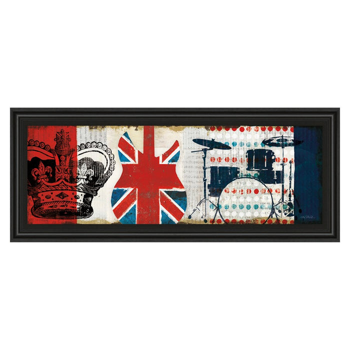 Classy Living British Rhythm Wall Art 42"x18", Midnight Aura Frame - 1425