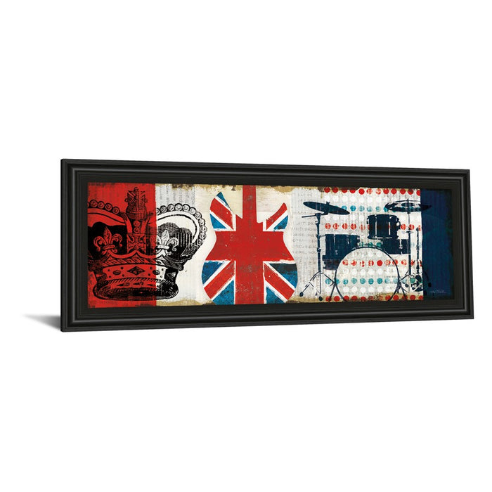 Classy Living British Rhythm Wall Art 42"x18", Midnight Aura Frame