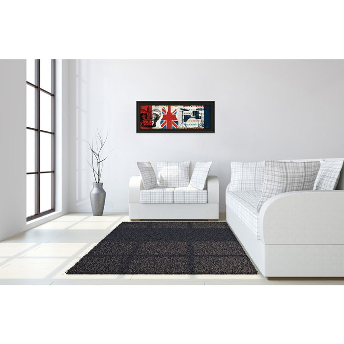 Classy Living British Rhythm Wall Art 42"x18", Midnight Aura Frame
