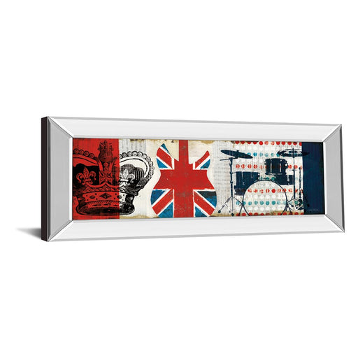 Classy Living British Rhythm Wall Art 42"x18", Mirrored Frame