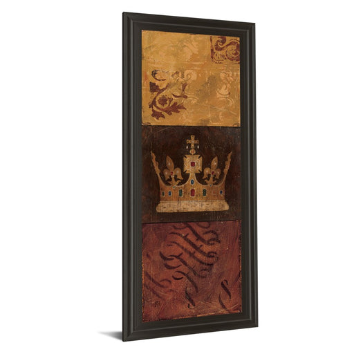 Classy Living Regal Crown Panel Wall Art 18"x42", Dark Chocolate Frame