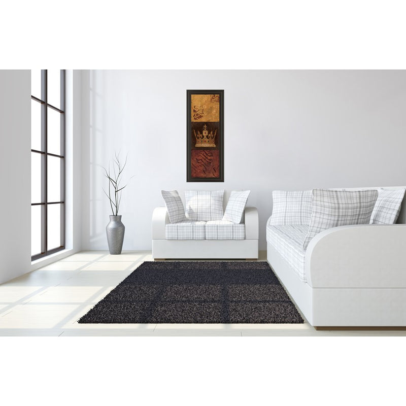 Classy Living Regal Crown Panel Wall Art 18"x42", Dark Chocolate Frame