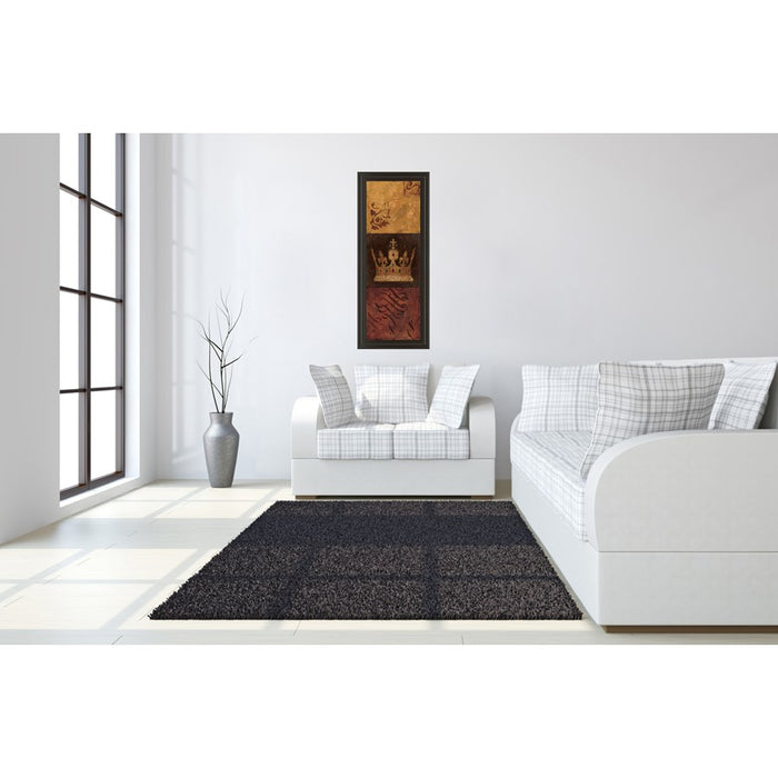 Classy Living Regal Crown Panel Wall Art 18"x42", Dark Chocolate Frame