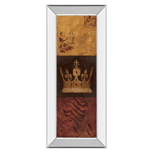 Classy Living Regal Crown Panel Wall Art 18"x42", Mirrored Frame
