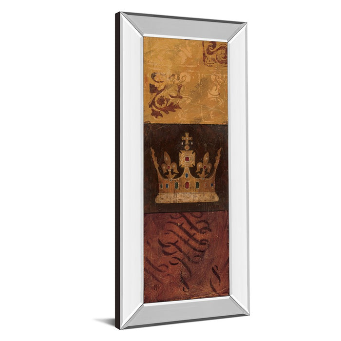 Classy Living Regal Crown Panel Wall Art 18"x42", Mirrored Frame