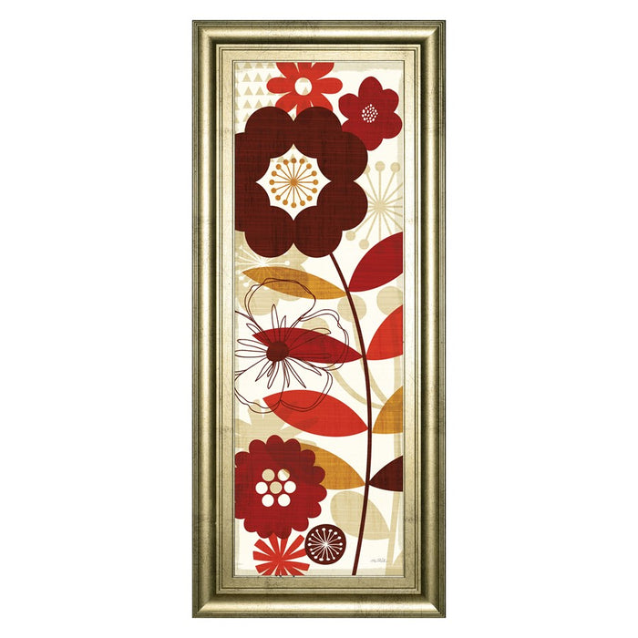 Classy Living Floral Pop Panel I Wall Art 18"x42", Crisp Chardonnay Frame