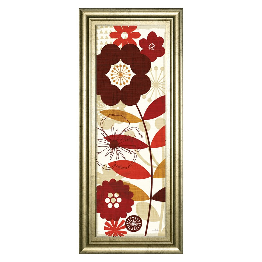 Classy Living Floral Pop Panel I Wall Art 18"x42", Crisp Chardonnay Frame