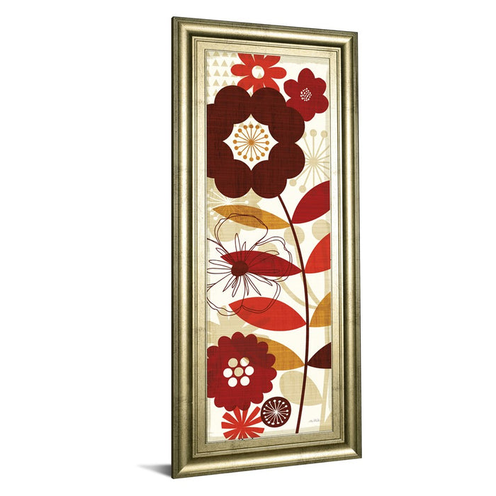 Classy Living Floral Pop Panel I Wall Art 18"x42", Crisp Chardonnay Frame