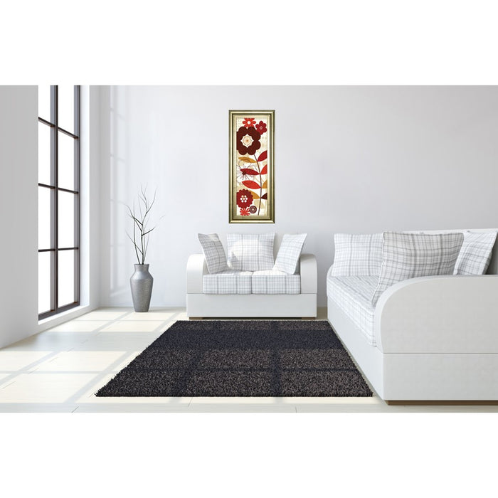 Classy Living Floral Pop Panel I Wall Art 18"x42", Crisp Chardonnay Frame