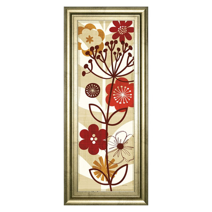 Classy Living Floral Pop Panel II Wall Art 18"x42", Chardonnay Frame