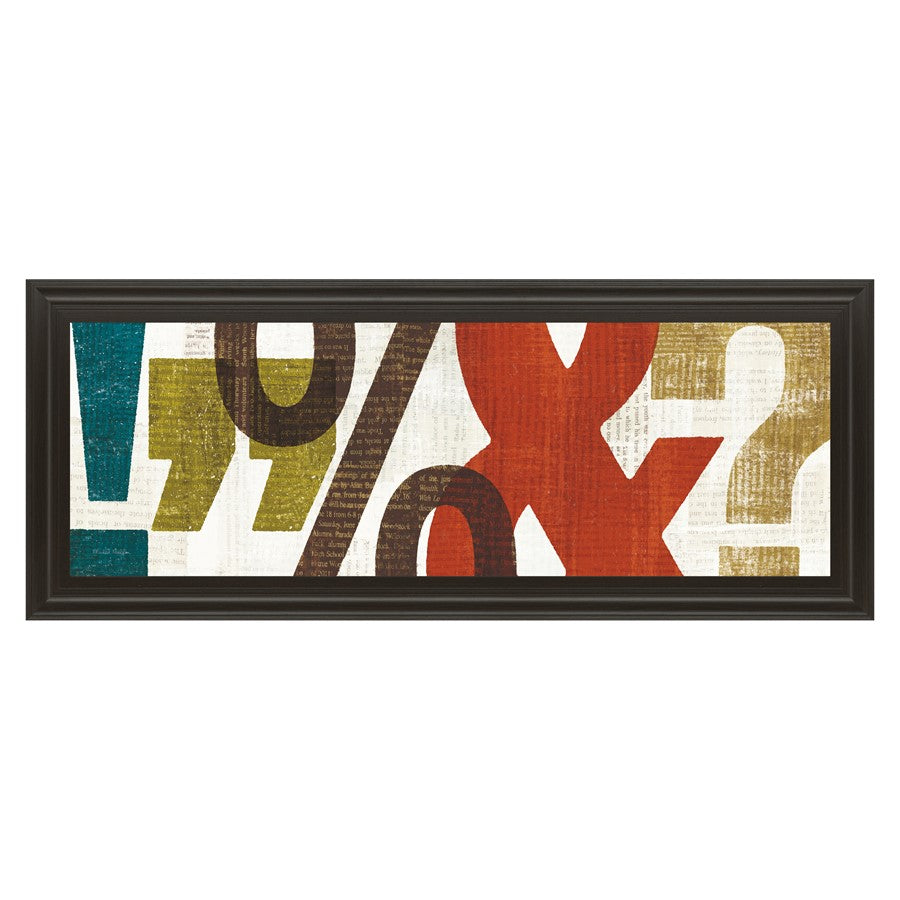 Classy Living Punctuated Illusion Wall Art 42"x18", Dark Chocolate Frame