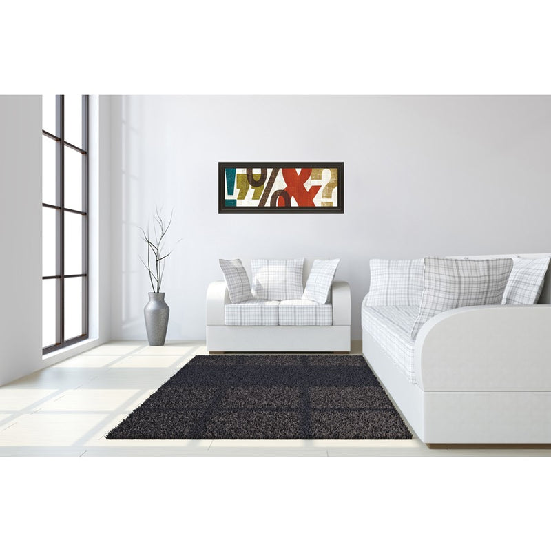 Classy Living Punctuated Illusion Wall Art 42"x18", Dark Chocolate Frame