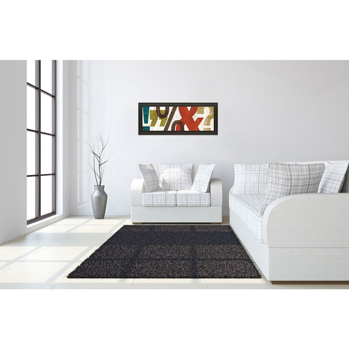 Classy Living Punctuated Illusion Wall Art 42"x18", Dark Chocolate Frame
