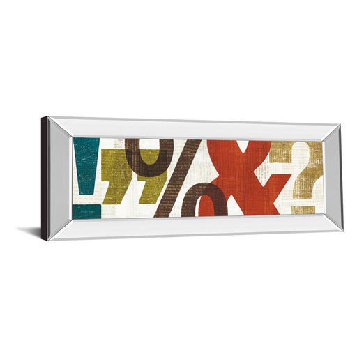 Classy Living Punctuated Illusion Wall Art 42"x18", Mirrored Frame