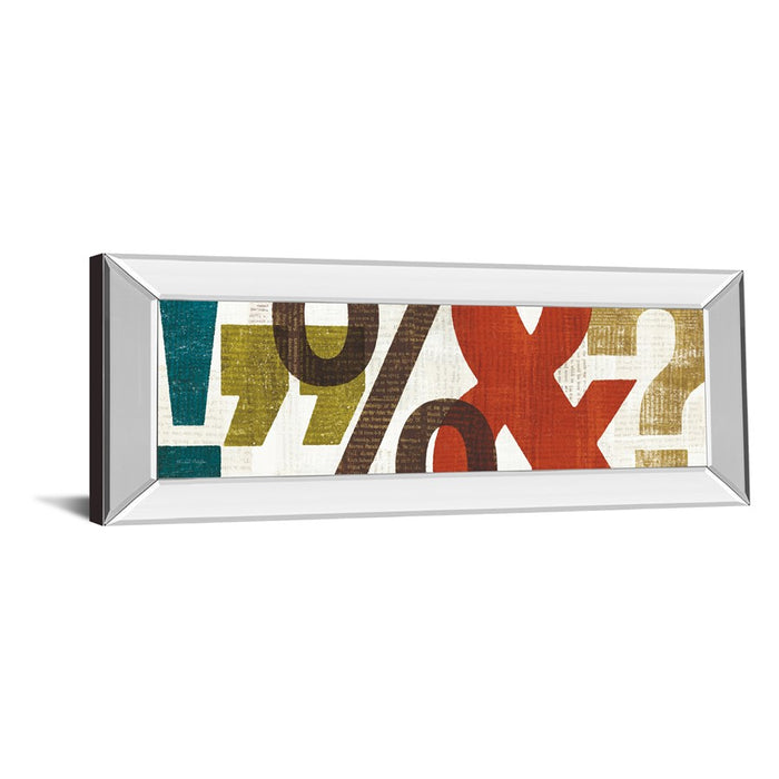 Classy Living Punctuated Illusion Wall Art 42"x18", Mirrored Frame