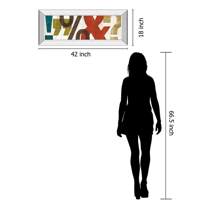 Classy Living Punctuated Illusion Wall Art 42"x18", Mirrored Frame