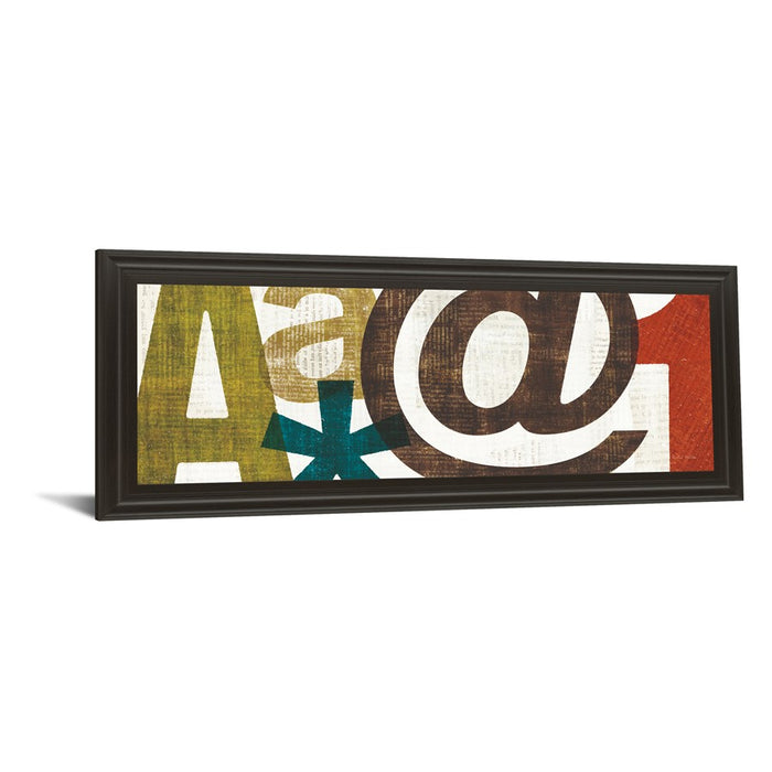 Classy Living Typographic Harmony Wall Art 42"x18", Dark Chocolate Frame