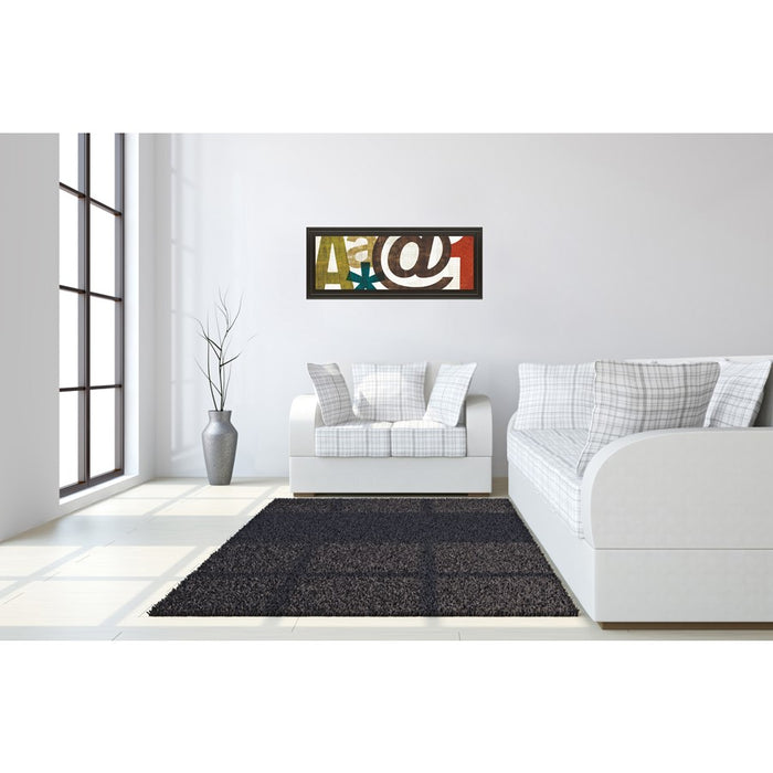 Classy Living Typographic Harmony Wall Art 42"x18", Dark Chocolate Frame