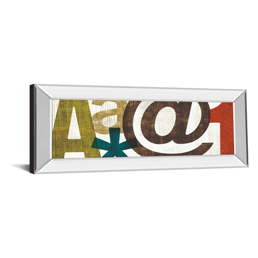 Classy Living Typographic Harmony Wall Art 42"x18", Mirrored Frame