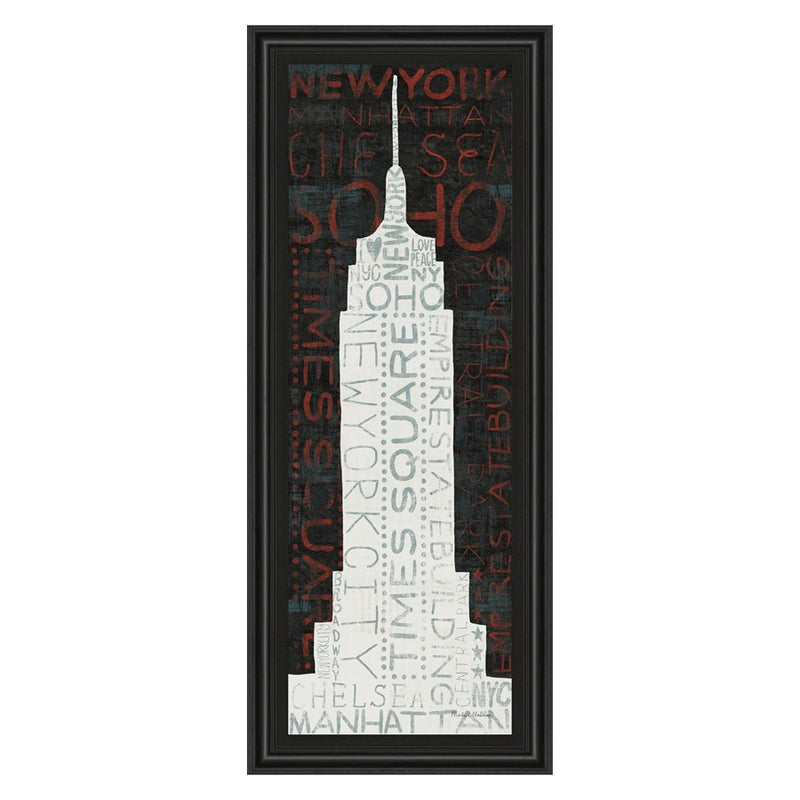 Classy Living Empire Silhouette Wall Art 18"x42", Midnight Aura Frame