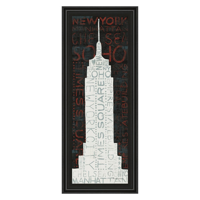 Classy Living Empire Silhouette Wall Art 18"x42", Midnight Aura Frame - 1441