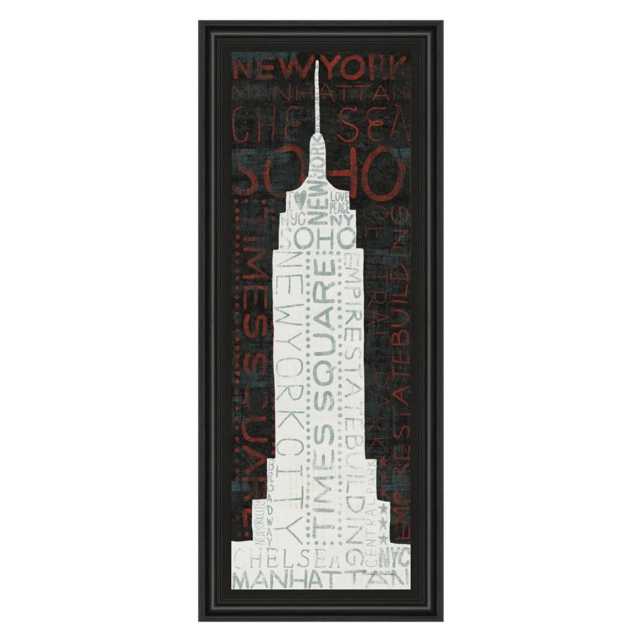 Classy Living Empire Silhouette Wall Art 18"x42", Midnight Aura Frame - 1441