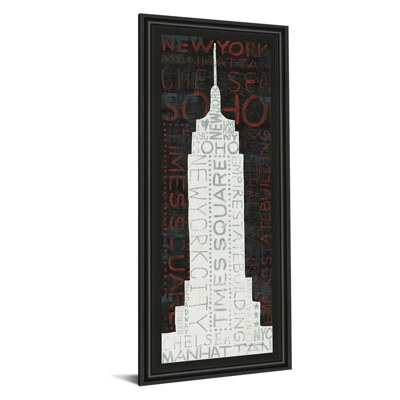 Classy Living Empire Silhouette Wall Art 18"x42", Midnight Aura Frame