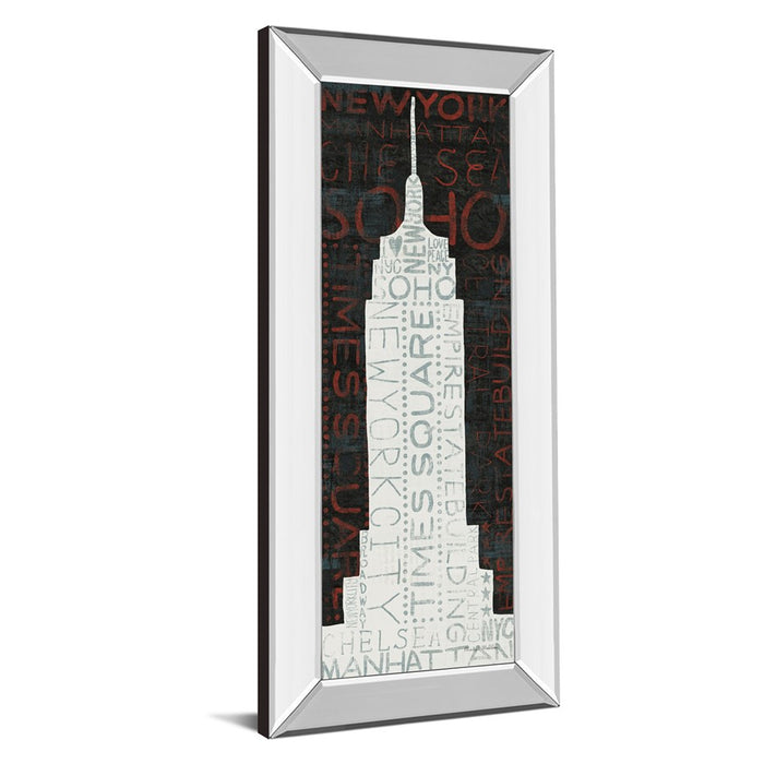 Classy Living Empire Silhouette Wall Art 18"x42", Mirrored Frame