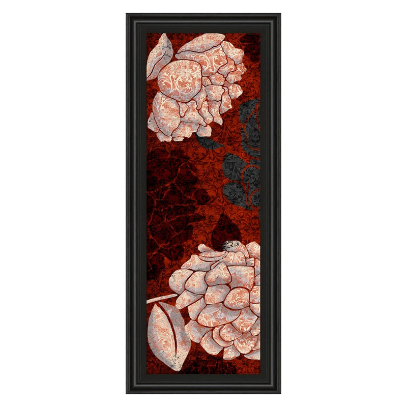 Classy Living Eliose Floral Elegance Wall Art 18"x42", Midnight Frame