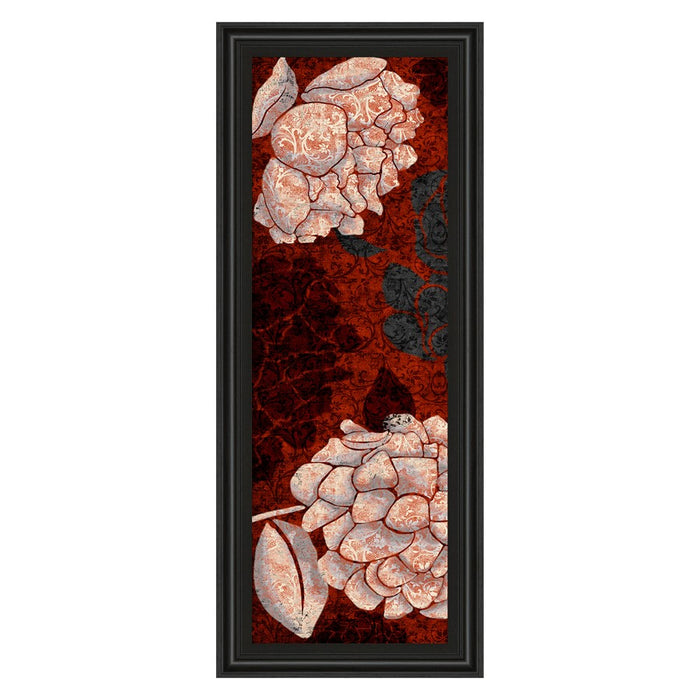 Classy Living Eliose Floral Elegance Wall Art 18"x42", Midnight Frame
