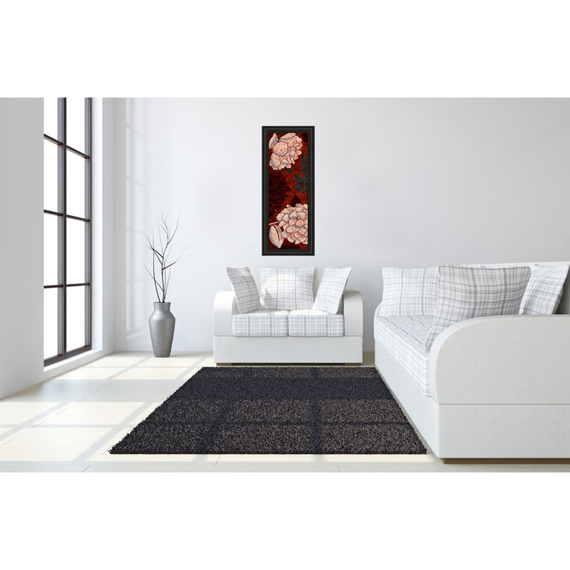 Classy Living Eliose Floral Elegance Wall Art 18"x42", Midnight Frame