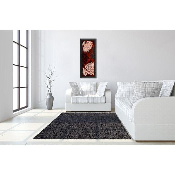 Classy Living Eliose Floral Elegance Wall Art 18"x42", Midnight Frame