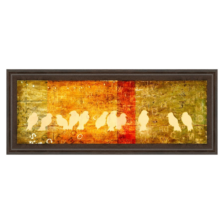Classy Living Reunion Flock Wall Art 42"x18", Cinnamon Mocha Frame