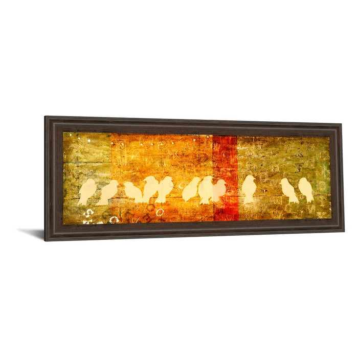 Classy Living Reunion Flock Wall Art 42"x18", Cinnamon Mocha Frame