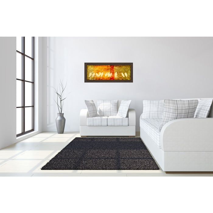 Classy Living Reunion Flock Wall Art 42"x18", Cinnamon Mocha Frame