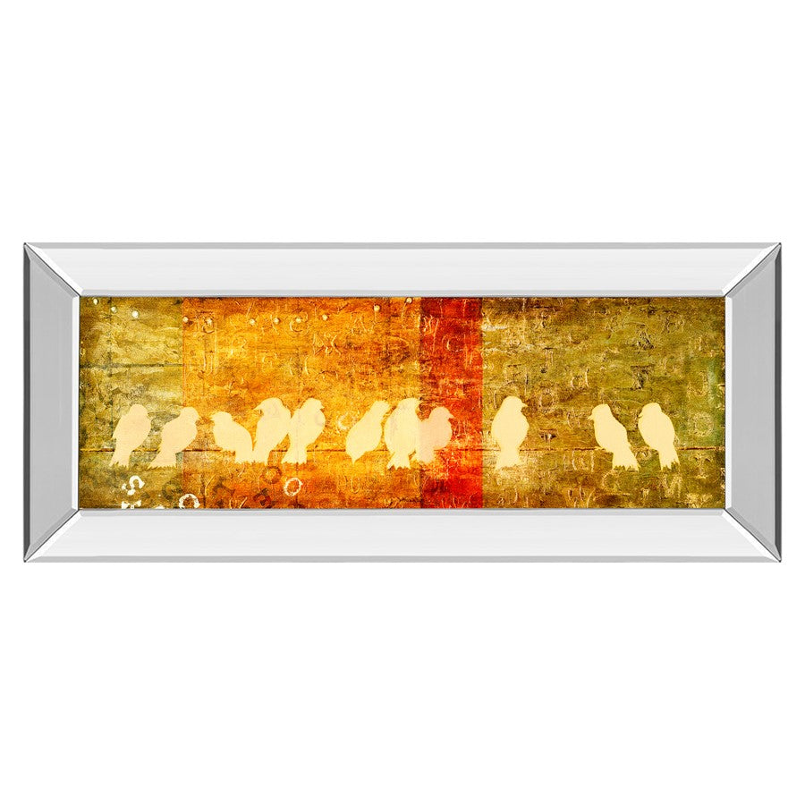 Classy Living Reunion Flock Wall Art 42"x18", Mirrored Frame