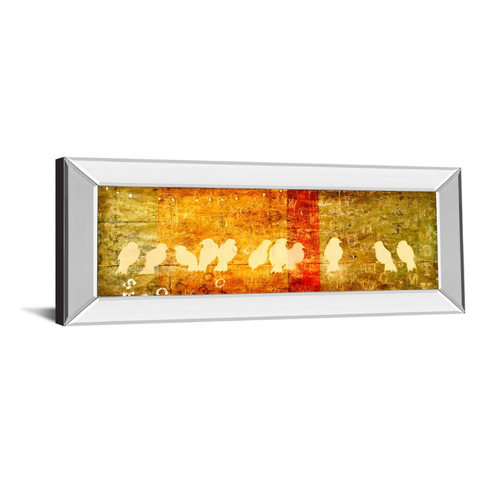 Classy Living Reunion Flock Wall Art 42"x18", Mirrored Frame