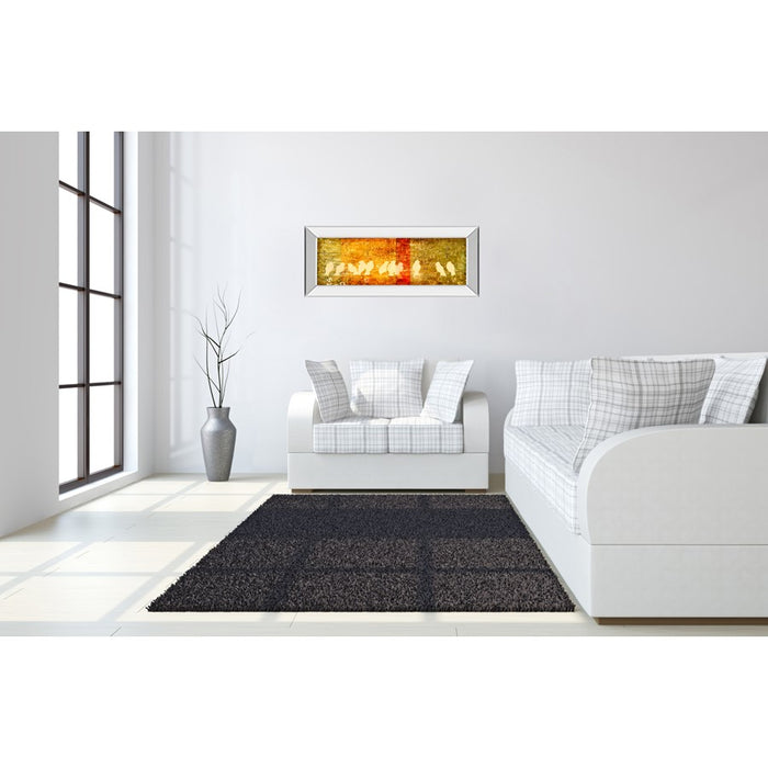 Classy Living Reunion Flock Wall Art 42"x18", Mirrored Frame
