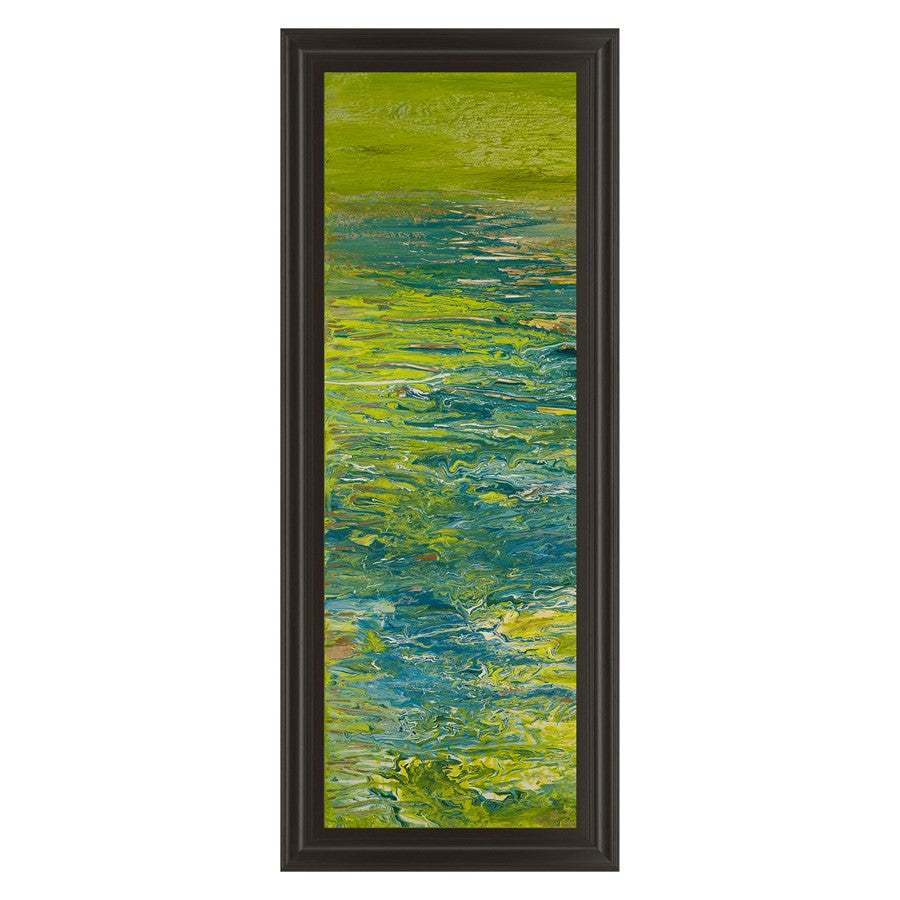 Classy Living Lakeside Flow Wall Art 18"x42", Dark Chocolate Frame