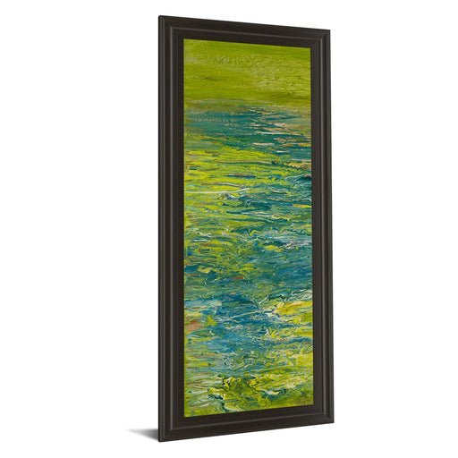 Classy Living Lakeside Flow Wall Art 18"x42", Dark Chocolate Frame