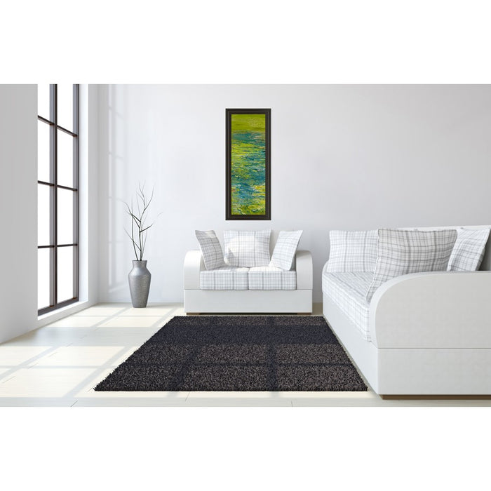 Classy Living Lakeside Flow Wall Art 18"x42", Dark Chocolate Frame