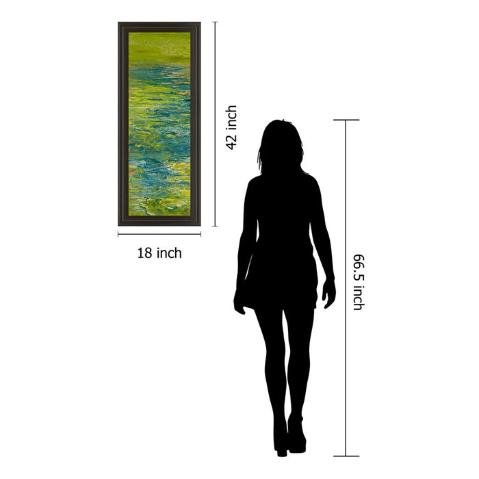 Classy Living Lakeside Flow Wall Art 18"x42", Dark Chocolate Frame