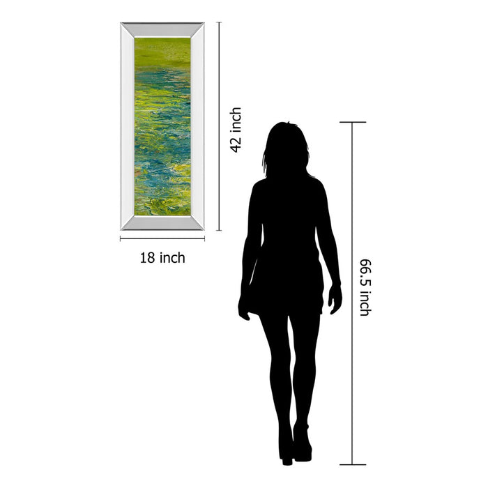 Classy Living Lakeside Flow Wall Art 18"x42", Mirrored Frame