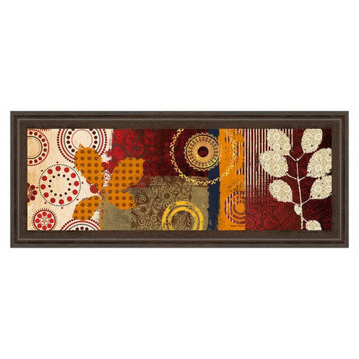 Classy Living Retro Botanical Burst Wall Art 42"x18", Cinnamon Frame