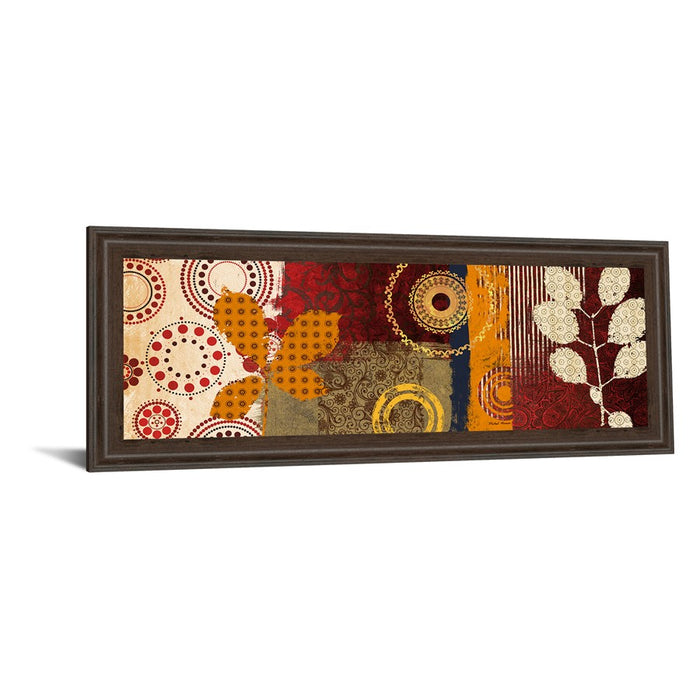 Classy Living Retro Botanical Burst Wall Art 42"x18", Cinnamon Frame