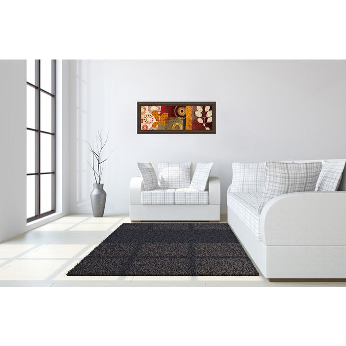Classy Living Retro Botanical Burst Wall Art 42"x18", Cinnamon Frame